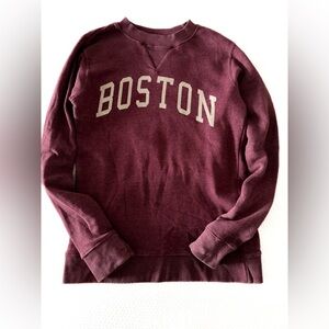 Vintage Boston Maroon Crewneck Sweatshirt